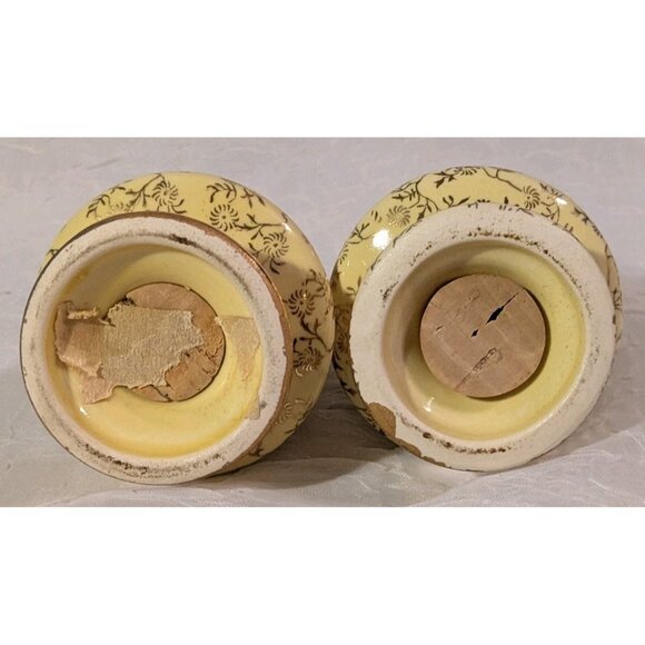 22 Kt Gold Sugar Bowl Creamer Salt & Pepper Shaker MCM Guaranteed Yellow Vtg USA - Picture 11 of 16